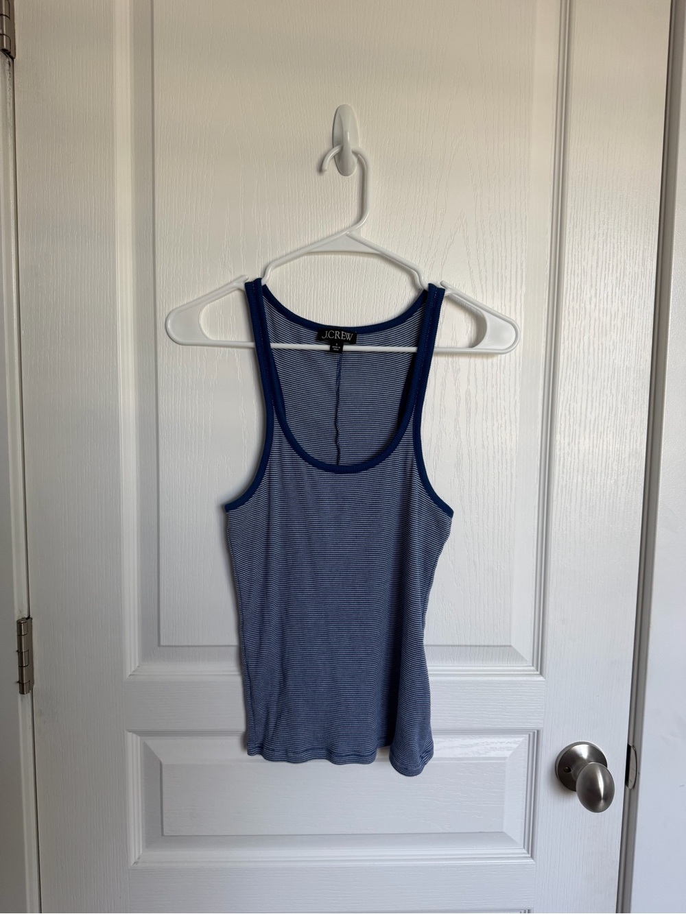 J. Crew Blue & White Tank Top